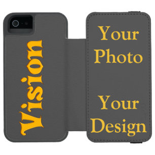 Vision your design wallet case for iPhone SE/5/5s