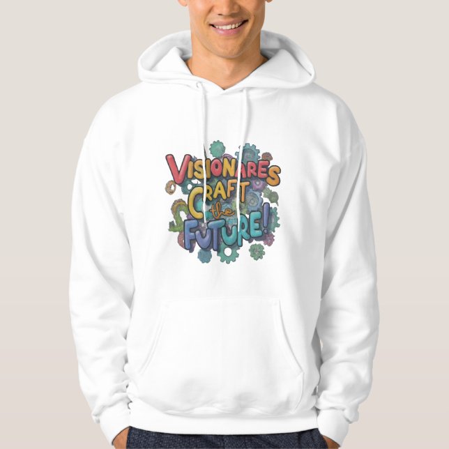  Visionaries Craft the Future - Men's Basic Hooded Hoodie (Front)