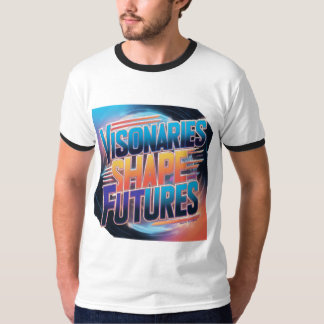 Visionaries Shape Futures: Futuristic Multi-Color T-Shirt