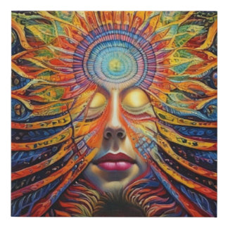 Visionary Art - Mushrooms - Trippy - Psychedelic Faux Canvas Print