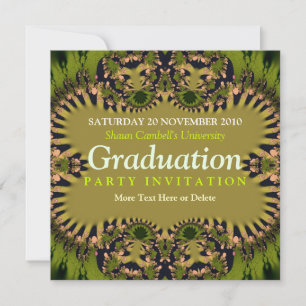 Visionary Forest Earth Green Graduation Invitation