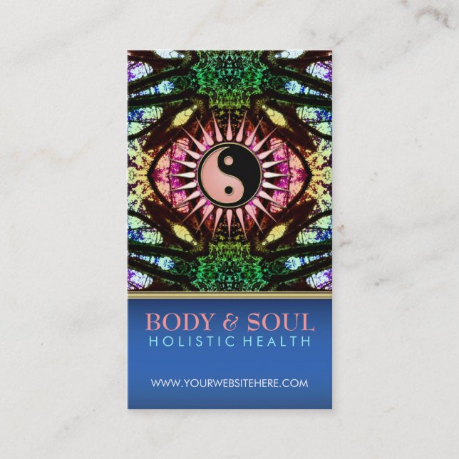 Visionary Forest YinYang NewAge Business Cards (Front)