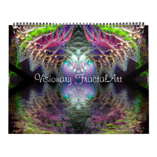 Visionary Fractal Art 12 Months Calendar