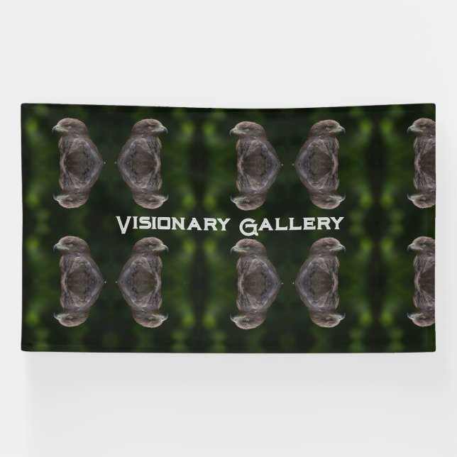Visionary Gallery Custom Text Eagle image or Photo Banner (Horizontal)