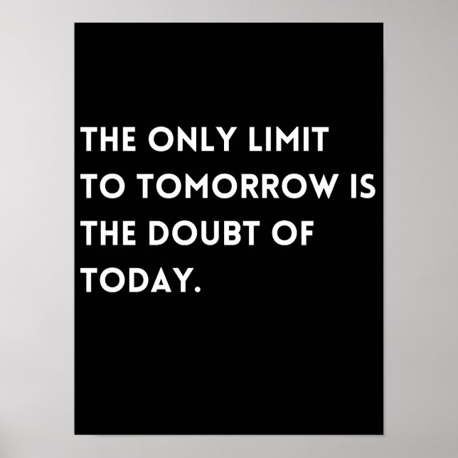 Visionary Overcoming Doubt Quote Classic Poster (Front)