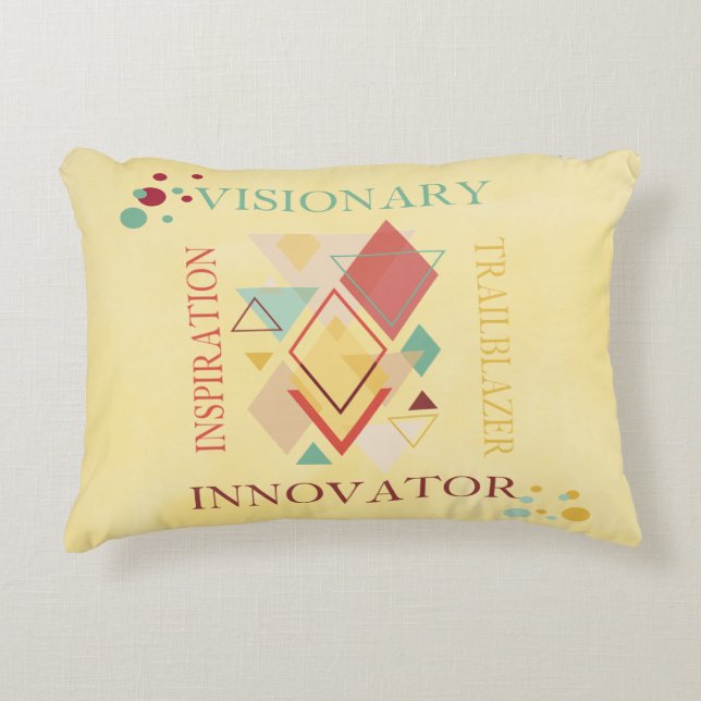 Visionary Trailblazer Innovator Inspiration Accent Pillow (Front)