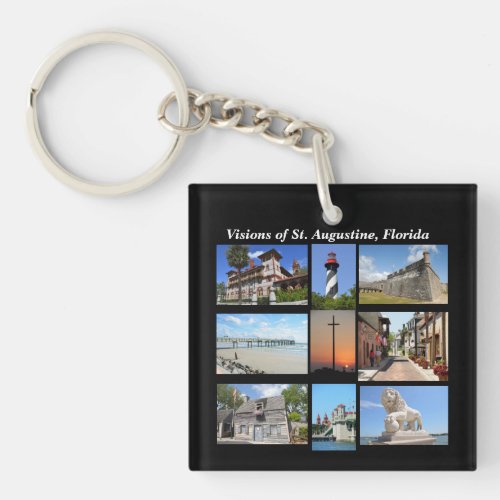 Visions of historic St Augustine Florida Keychain