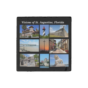 Visions of historic St. Augustine, Florida Stone Magnet