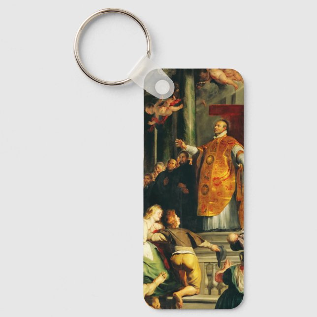 Visions of Ignatius by Peter Paul Rubens Keychain (Front)