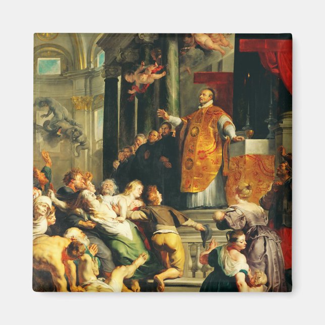 Visions of Ignatius by Peter Paul Rubens Magnet (Front)