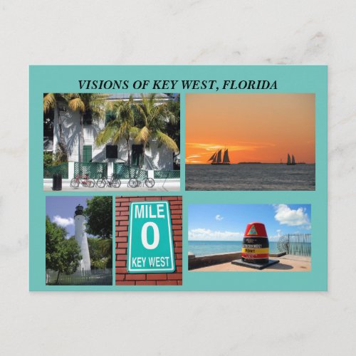 Visions of Key West Florida Postcard