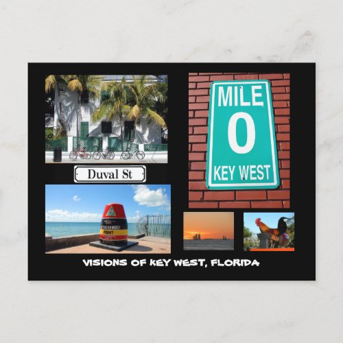 Visions of Key West Florida Postcard