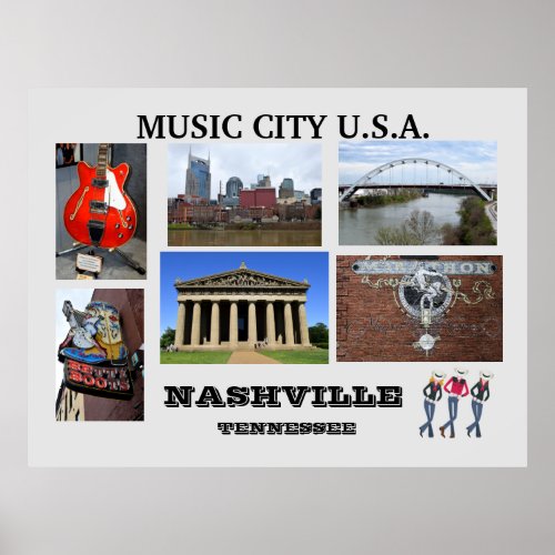Visions of Nashville Tennessee  Poster