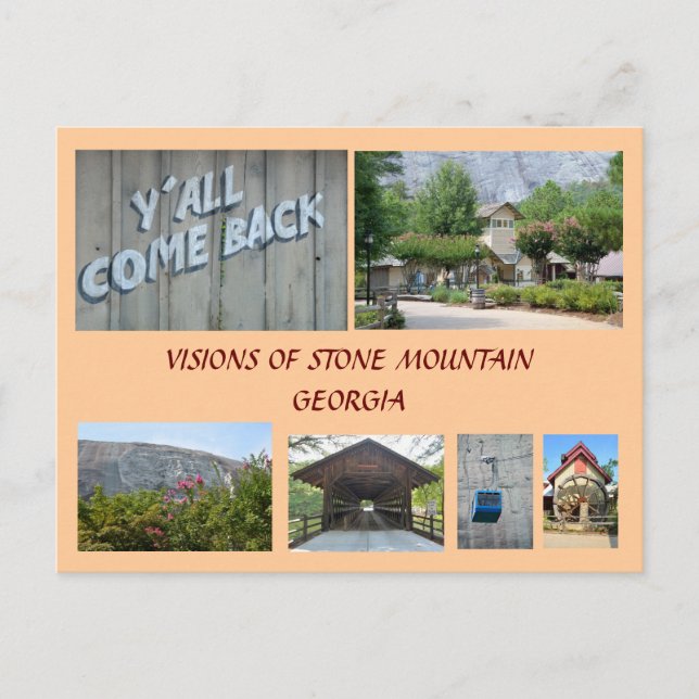 Visions of Stone Mountain, Georgia Postcard (Front)