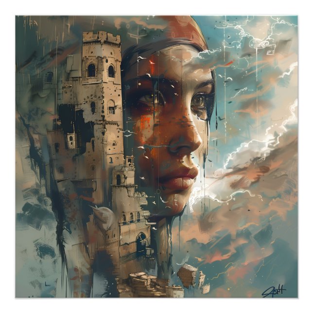 Visions of Time - Fortified Memories Art Print (Front)