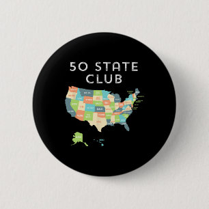 Visit All 50 States Shirt  Button