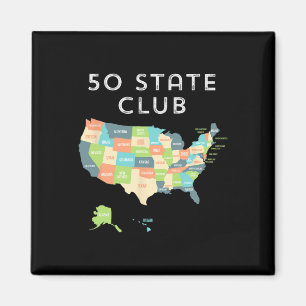 Visit All 50 States Shirt  Magnet