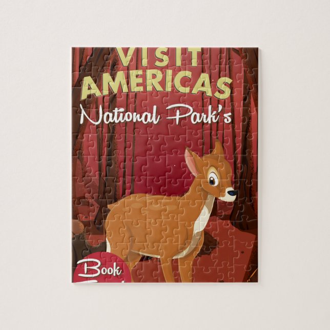 Visit Americas National Parks Vintage poster. Jigsaw Puzzle (Vertical)