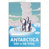 Visit Antarctica Vintage travel poster. (Front)