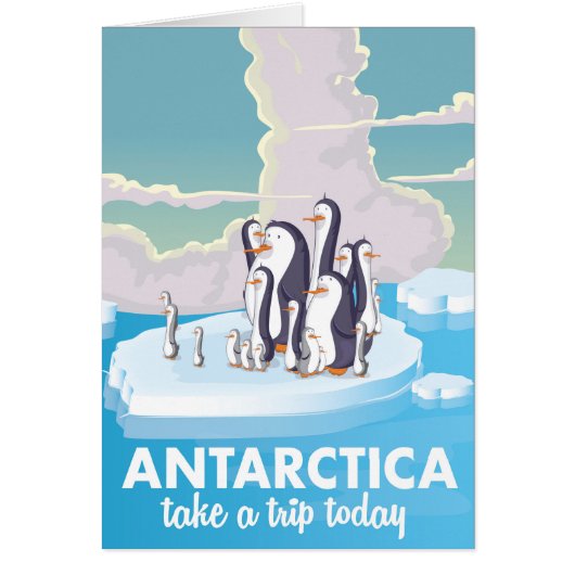 Visit Antarctica Vintage travel poster. (Front)