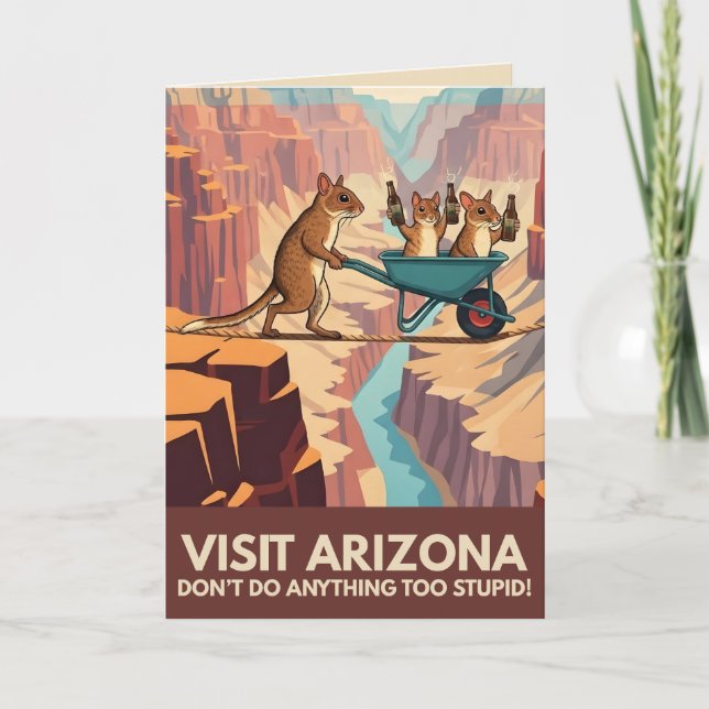 Visit Arizona funny greeting cards (Front)
