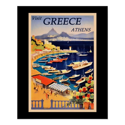Visit Athens Greece Poster