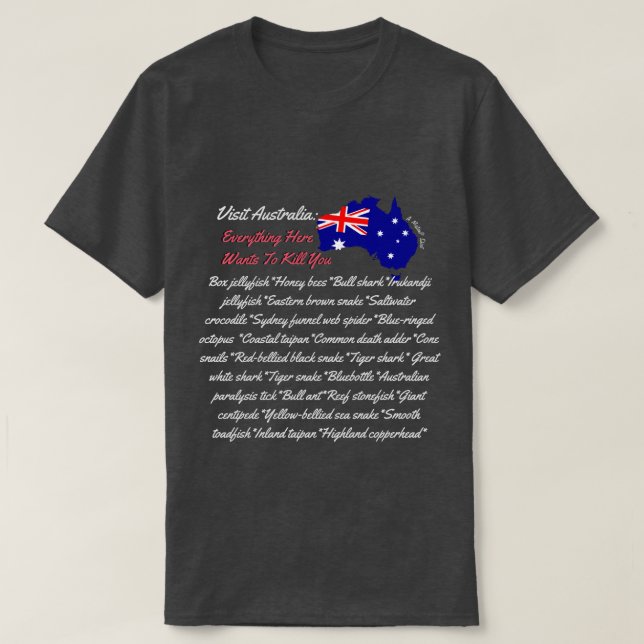 Visit Australia - A MisterP Shirt (Design Front)