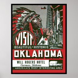 Visit Beautiful Historic Oklahoma Poster
