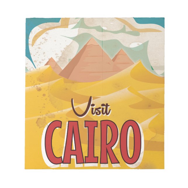 Visit Cairo Egypt vintage travel poster Notepad (Front)