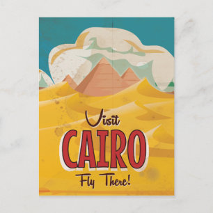 Visit Cairo Egypt vintage travel poster Postcard