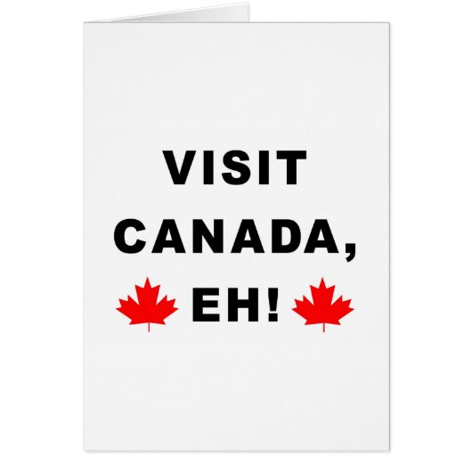 Visit Canada Eh! Cards (Front)