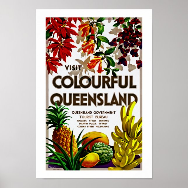 Visit Colorful Queensland Poster (Front)