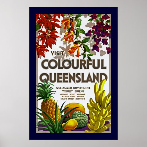 Visit Colourful Queensland Poster