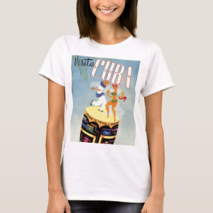 Visit Cuba Tiki Fiesta Siesta Vintage Holiday Isle T-Shirt