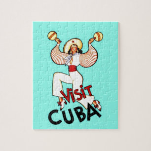 Visit Cuba Vintage Travel Jigsaw Puzzle