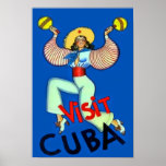 Visit Cuba Vintage Travel Poster at Zazzle
