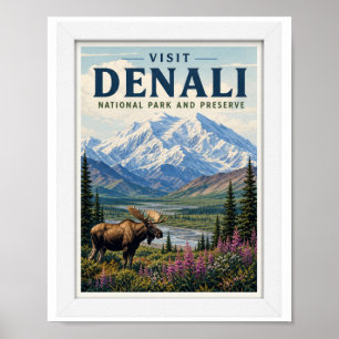 Visit Denali National Park and Preserve Travel Poster