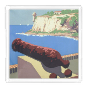 Visit El Morro Fortress, Puerto Rico, Old San Juan Acrylic Tray