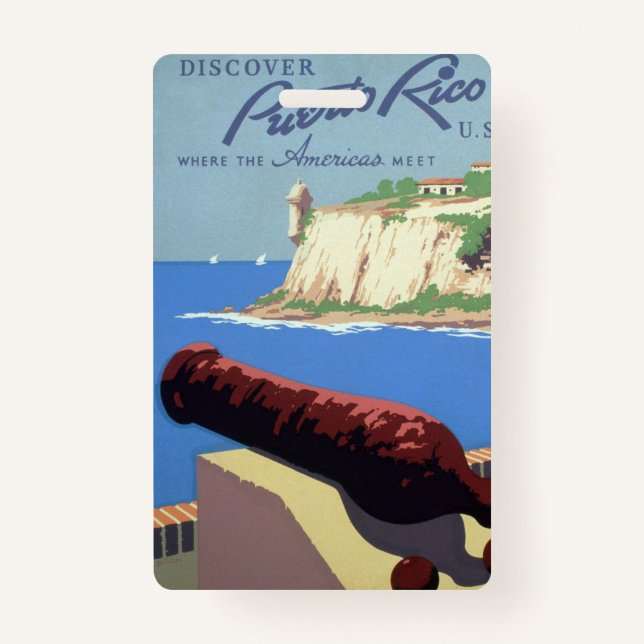 Visit El Morro Fortress, Puerto Rico, Old San Juan Badge (Front)