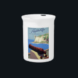 Visit El Morro Fortress, Puerto Rico, Old San Juan Beverage Pitcher<br><div class="desc">A Fortress of Strength - El Morro Castle, a formidable fortress guarding the city's entrance, stands as a testament to its rich history. Its imposing walls and cannons have witnessed centuries of seafaring adventures and pirate attacks. - A Cultural Tapestry - Old San Juan is a vibrant cultural melting pot,...</div>