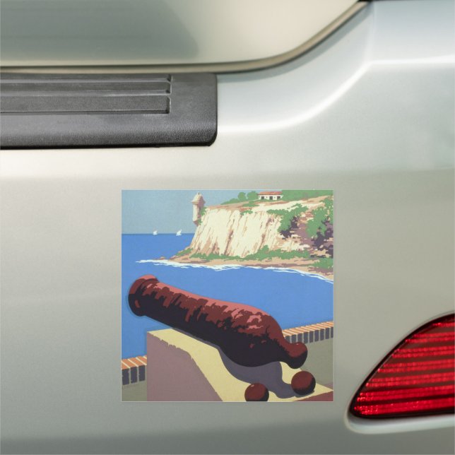 Visit El Morro Fortress, Puerto Rico, Old San Juan Car Magnet (In Situ)