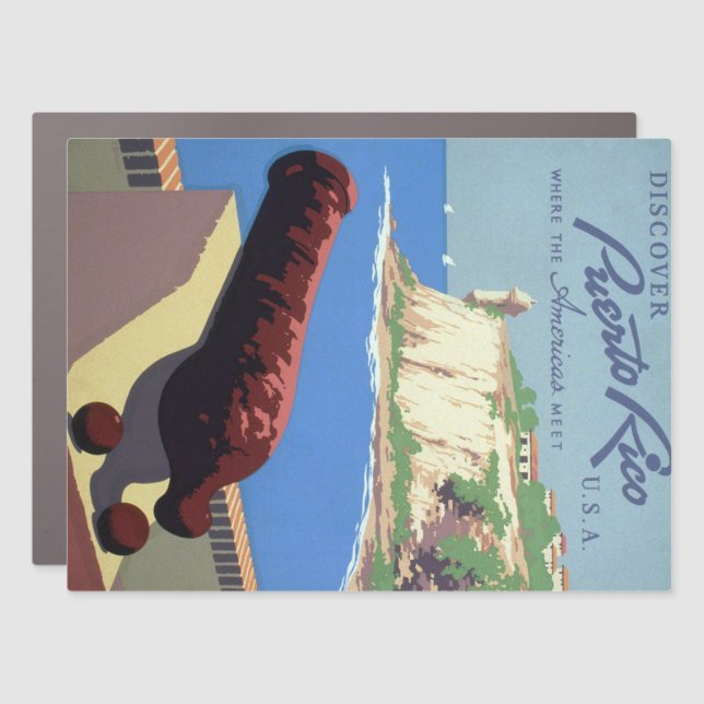 Visit El Morro Fortress, Puerto Rico, Old San Juan Car Magnet (Front)