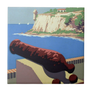 Visit El Morro Fortress, Puerto Rico, Old San Juan Ceramic Tile