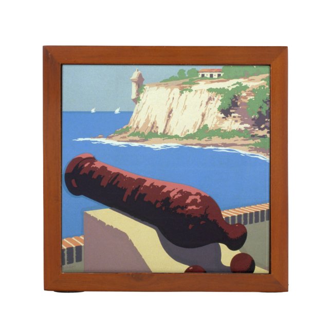 Visit El Morro Fortress, Puerto Rico, Old San Juan Desk Organizer (Front)