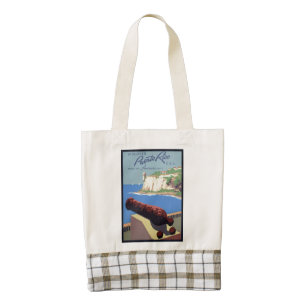 Visit El Morro Fortress, Puerto Rico, Old San Juan Zazzle HEART Tote Bag