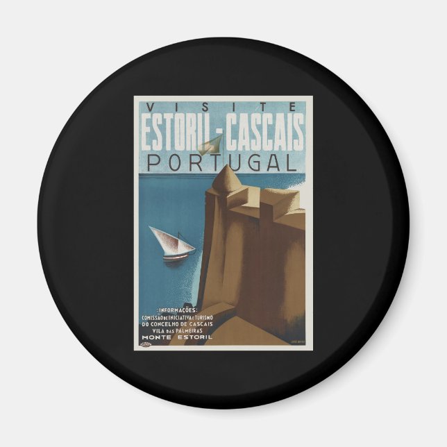Visit Estoril-Cascais Portugal Magnet (Front)