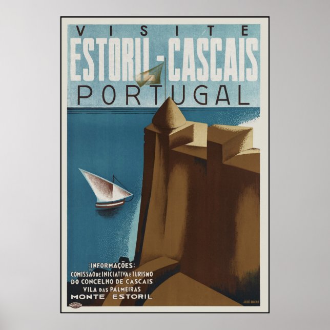 Visit Estoril-Cascais Portugal Poster (Front)
