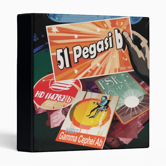 Visit First Exoplanet Found Outside Solar System  3 Ring Binder (Front/Spine)