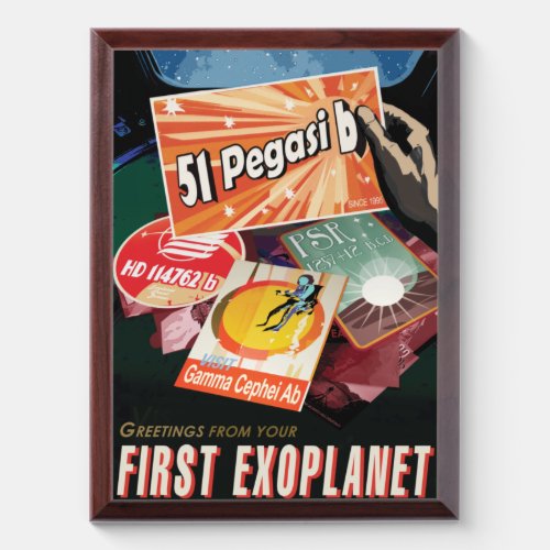 Visit First Exoplanet Found Outside Solar System  Award Plaque