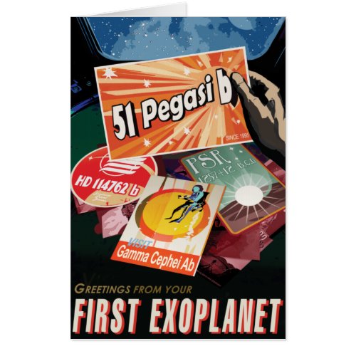 Visit First Exoplanet Found Outside Solar System  Card